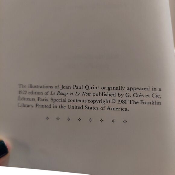 The Red and the Black by Stendhal The Franklin Library Hardcover VTG 1981 - Picture 6 of 8